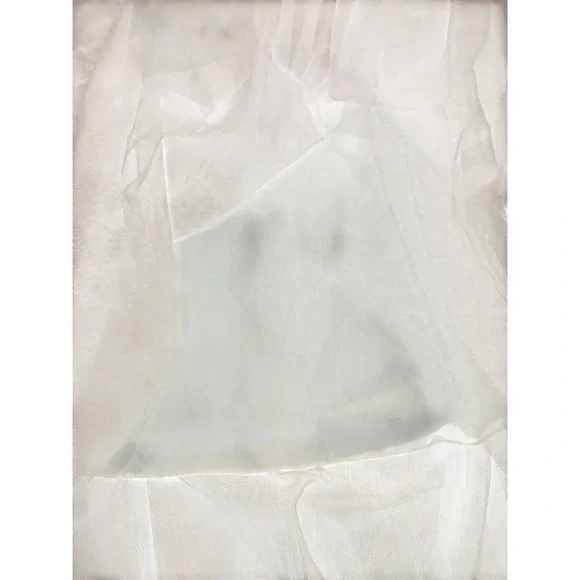 HM Women XL Light Pink Tulle Midi Skirt Elastic Waist A-Line Mesh Layered Pastel - Picture 3 of 4